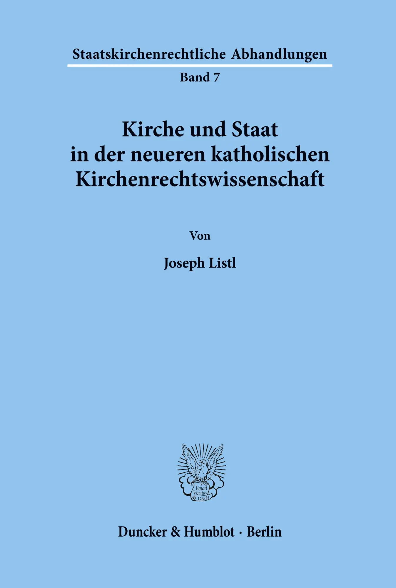 Cover: 9783428042128 | Kirche und Staat in der neueren katholischen...