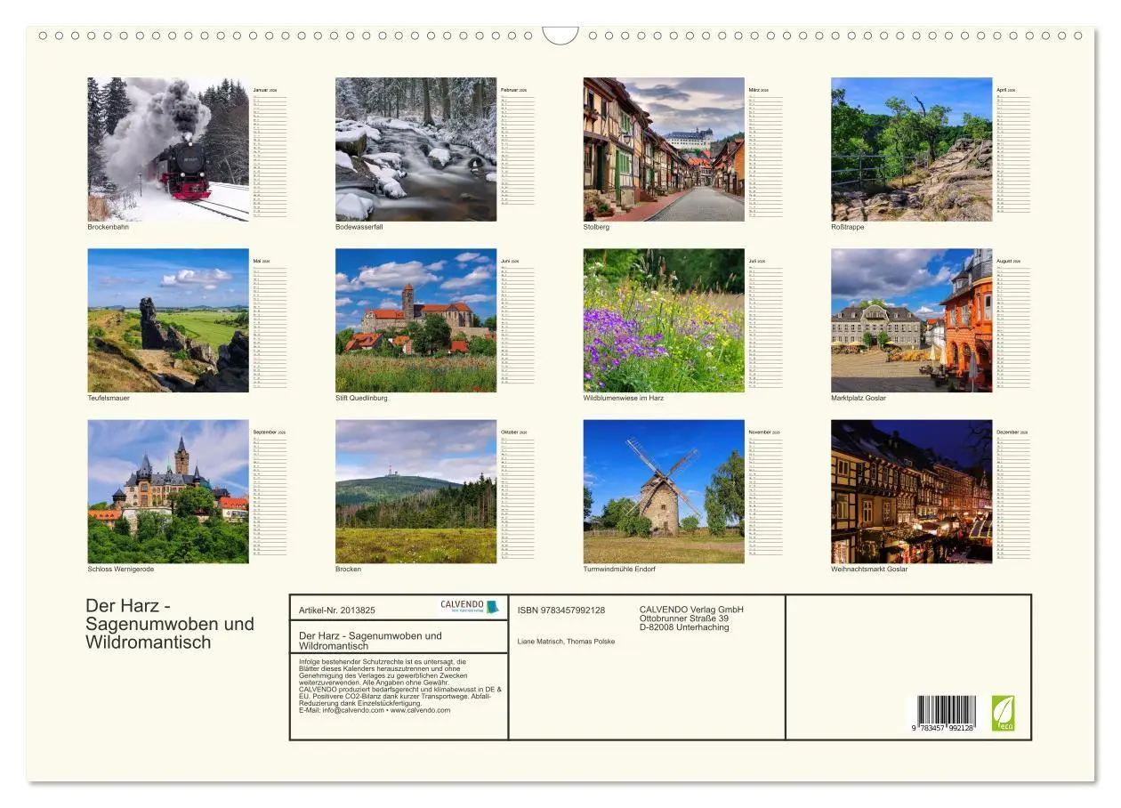 Bild: 9783457992128 | Der Harz - Sagenumwoben und Wildromantisch (Wandkalender 2026 DIN...