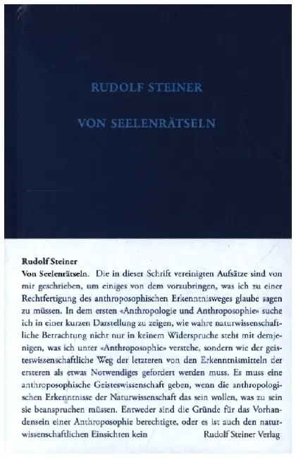 Cover: 9783727402128 | Von Seelenrätseln | Rudolf Steiner | Buch | 210 S. | Deutsch | 2023