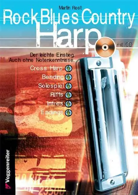 Cover: 9783802402128 | Rock Blues Country Harp, m. 1 Audio-CD | Martin Rost | Taschenbuch