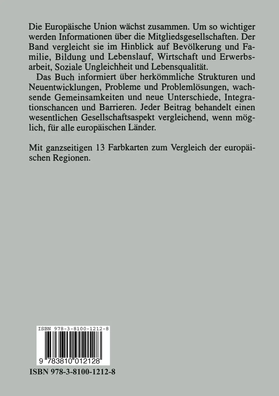 Rückseite: 9783810012128 | Die westeuropäischen Gesellschaften im Vergleich | Immerfall (u. a.)