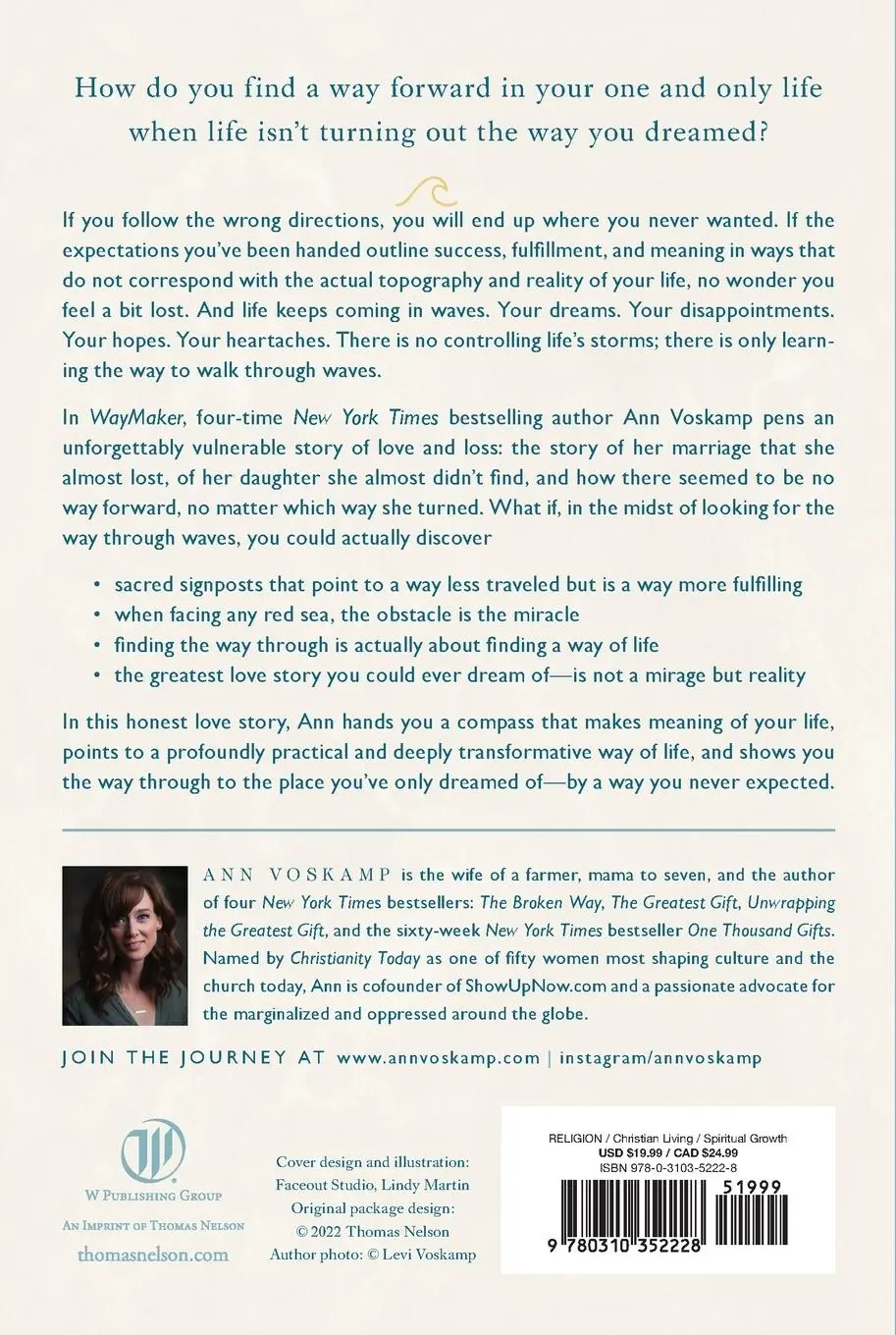 Rückseite: 9780310352228 | WayMaker | A Dare to Hope | Ann Voskamp | Taschenbuch | Englisch