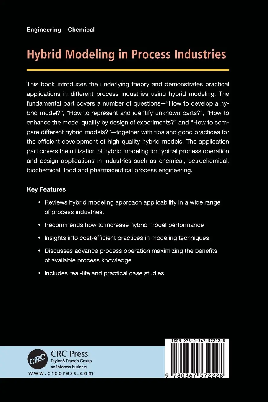 Rückseite: 9780367572228 | Hybrid Modeling in Process Industries | Jarka Glassey (u. a.) | Buch