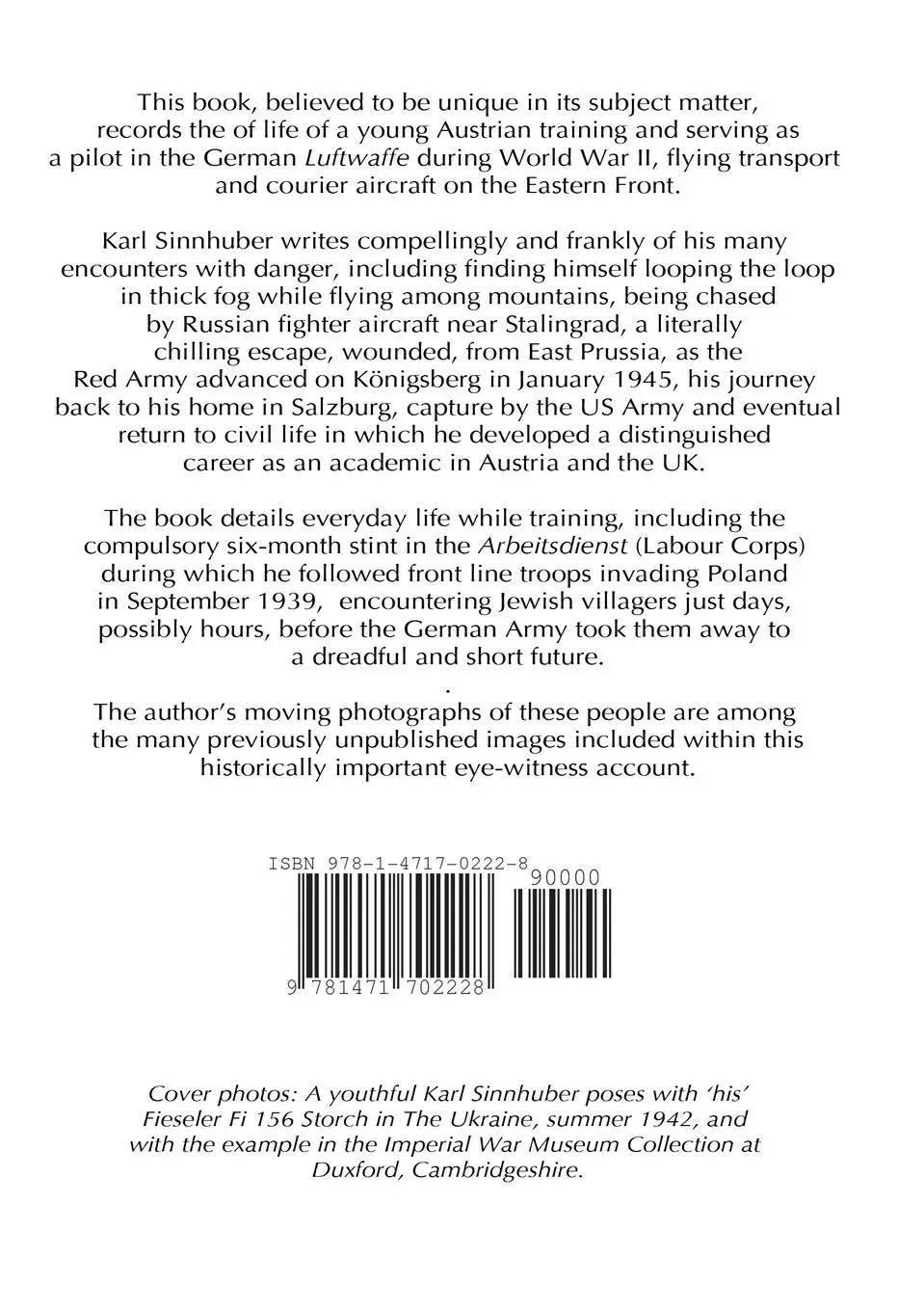 Rückseite: 9781471702228 | Salzburg to Stalingrad | Karl Sinnhuber | Taschenbuch | Englisch