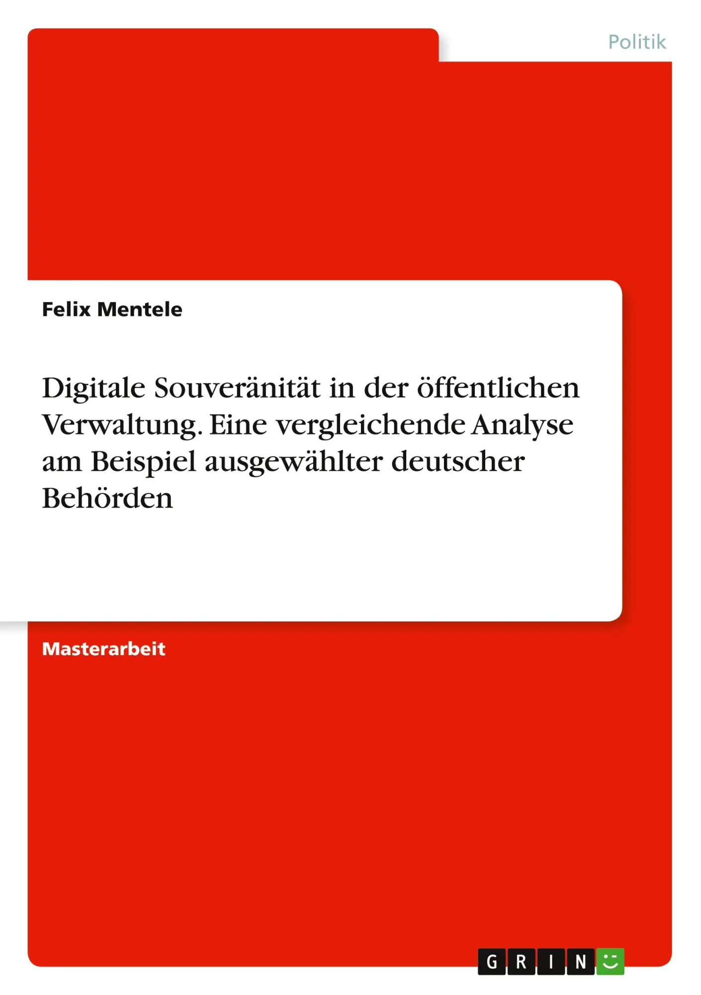 Cover: 9783389052228 | Digitale Souveränität in der öffentlichen Verwaltung. Eine...