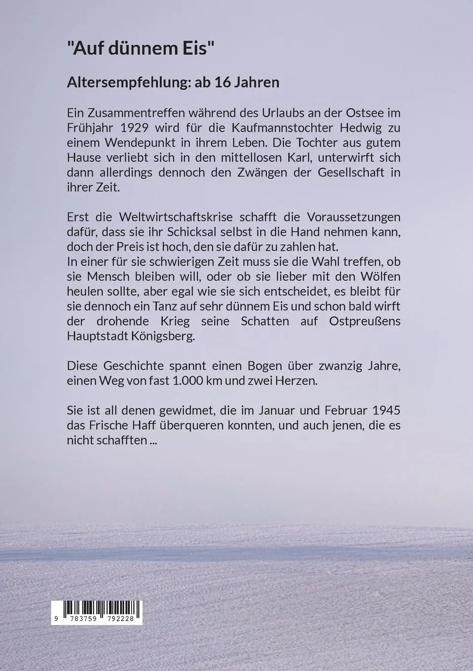 Rückseite: 9783759792228 | Auf dünnem Eis | Uwe Goeritz | Taschenbuch | 352 S. | Deutsch | 2025