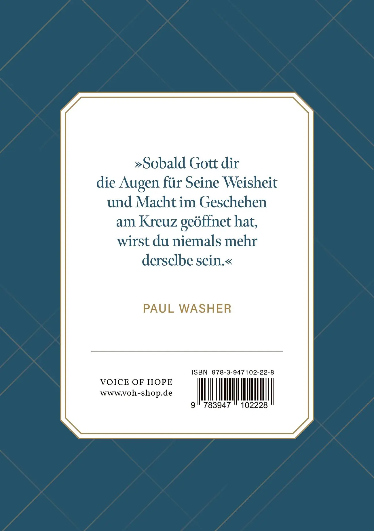 Rückseite: 9783947102228 | Das Evangelium Jesu Christi | Paul Washer | Taschenbuch | 116 S.