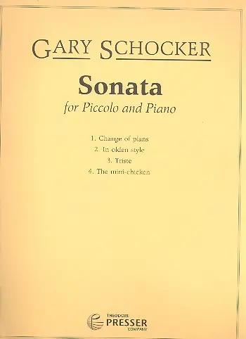 Cover: 9781598062328 | Sonata No. 1 | For Piccolo and Piano | Gary Schocker