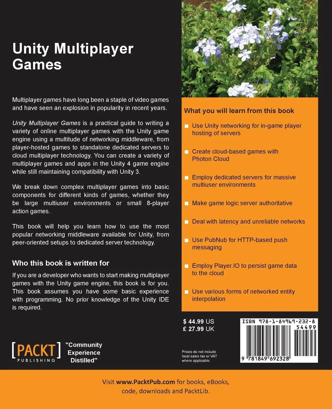 Rückseite: 9781849692328 | Unity Multiplayer Games | Alan Stagner | Taschenbuch | Englisch | 2013