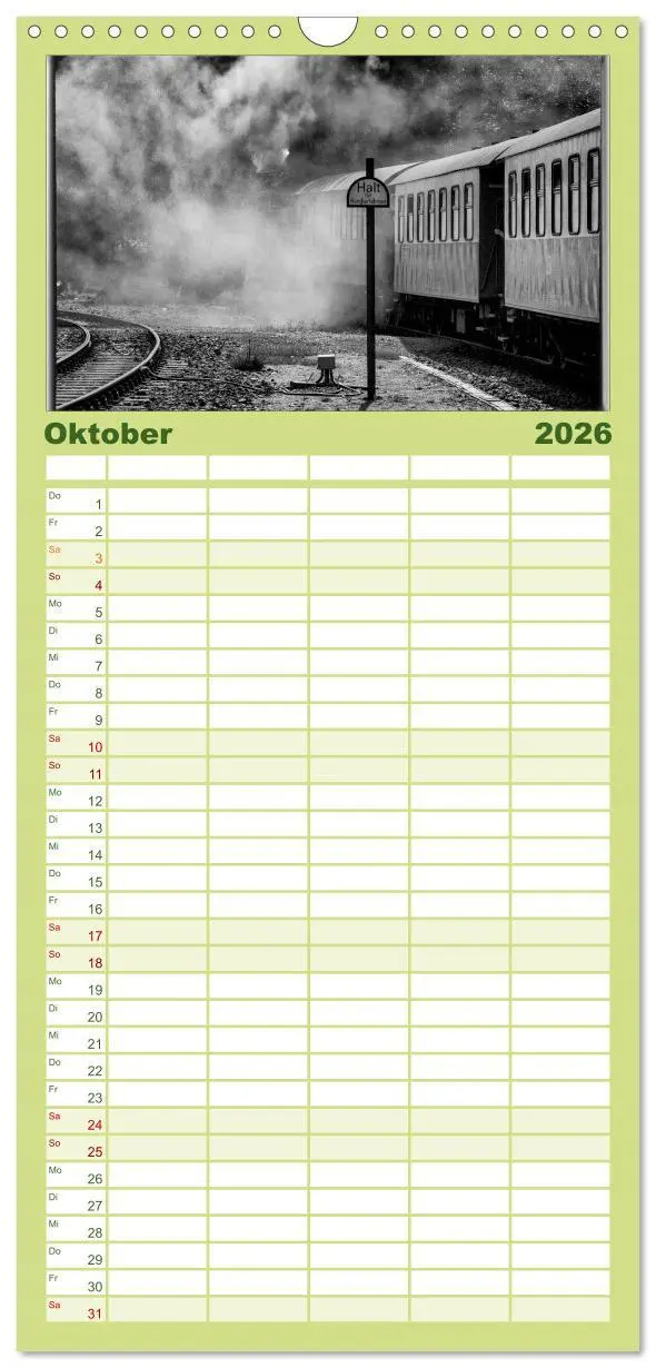 Bild: 9783516512328 | Familienplaner 2026 - Nostalgie Dampf mit 5 Spalten (Wandkalender,...