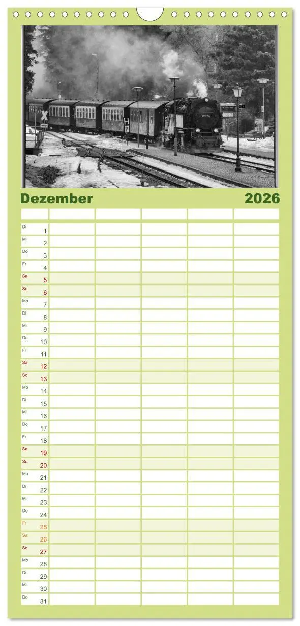 Bild: 9783516512328 | Familienplaner 2026 - Nostalgie Dampf mit 5 Spalten (Wandkalender,...