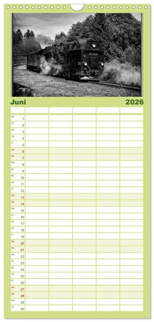 Bild: 9783516512328 | Familienplaner 2026 - Nostalgie Dampf mit 5 Spalten (Wandkalender,...