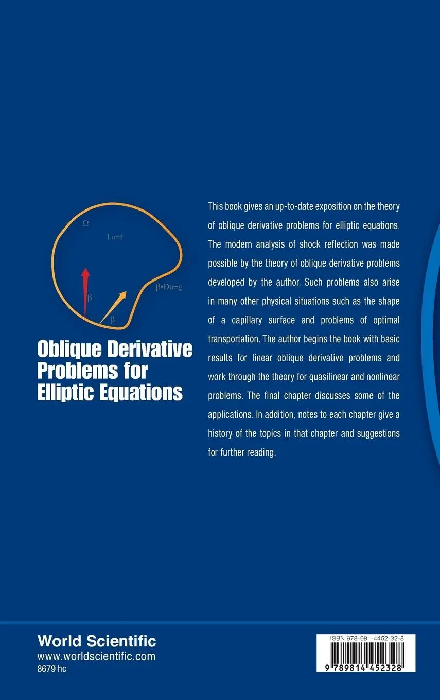 Rückseite: 9789814452328 | OBLIQUE DERIVATIVE PROBLEMS FOR ELLIPTIC EQUATIONS | Gary M Lieberman