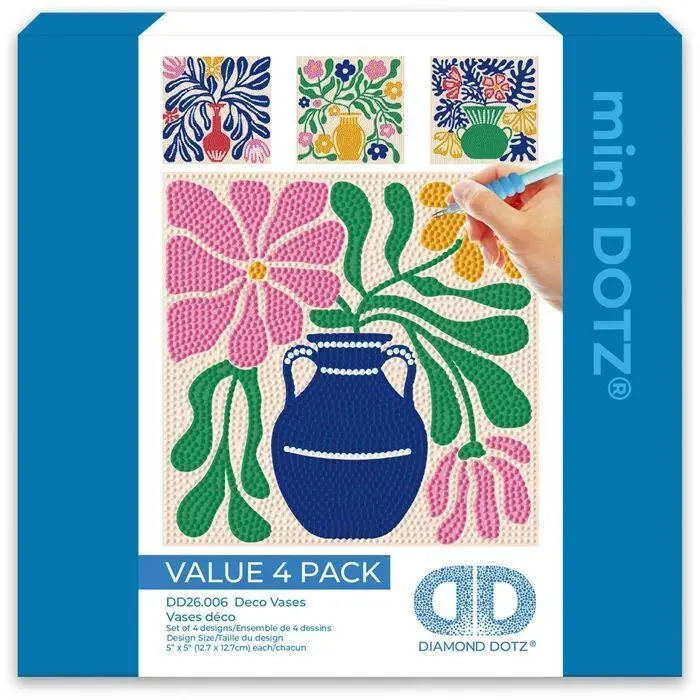 Bild: 4895225942428 | DIAMOND DOTZ - Diamond Painting Mini Blumen | Kit (Bastelset) | Karton