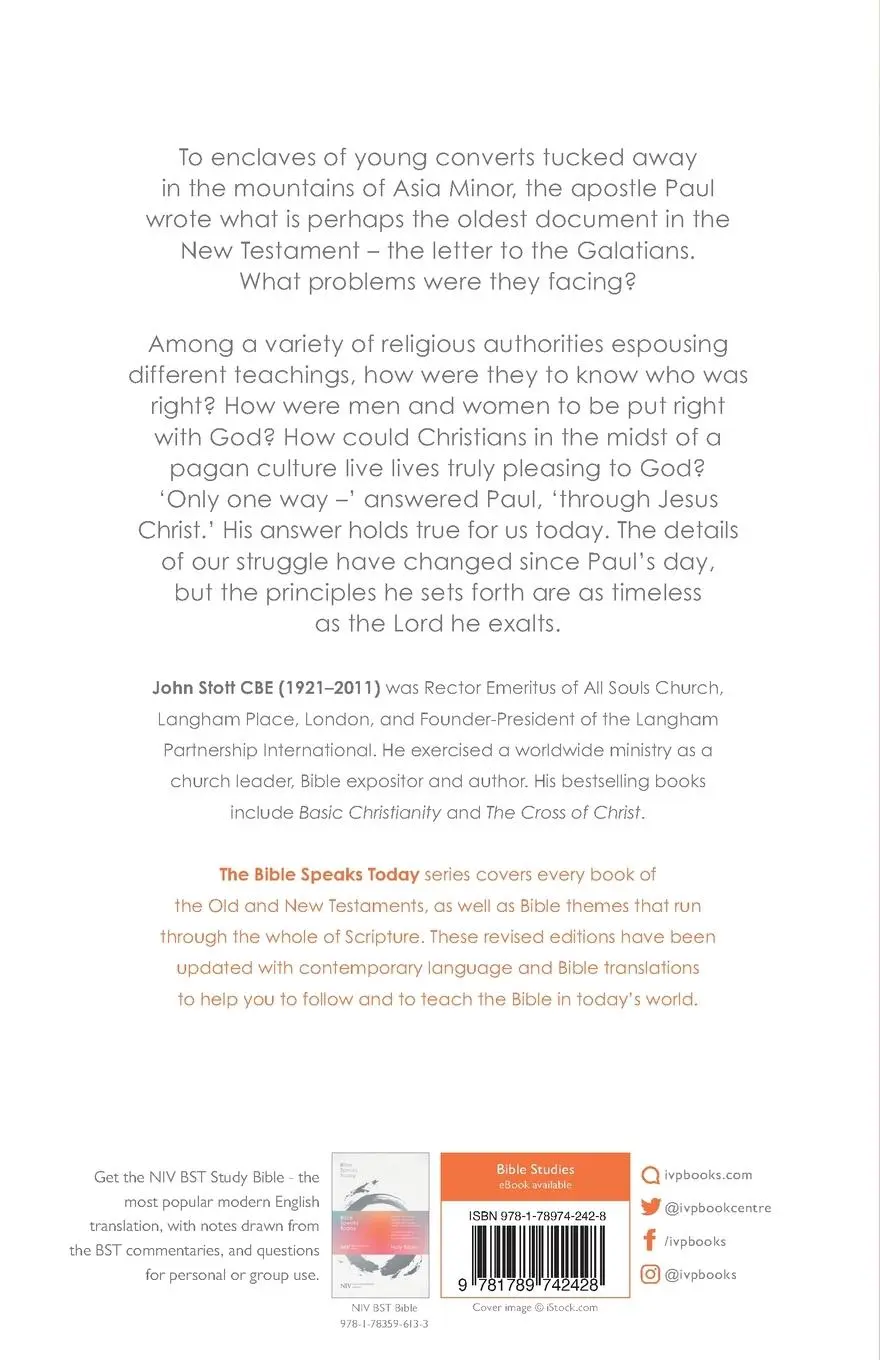 Rückseite: 9781789742428 | The Message of Galatians | Only One Way | John Stott | Taschenbuch