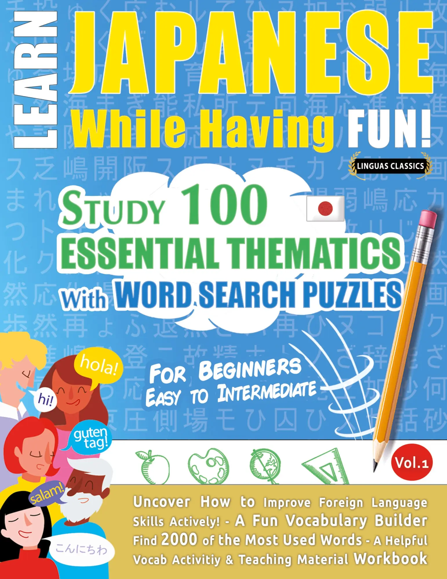 Cover: 9782491792428 | LEARN JAPANESE WHILE HAVING FUN! - FOR BEGINNERS | Linguas Classics