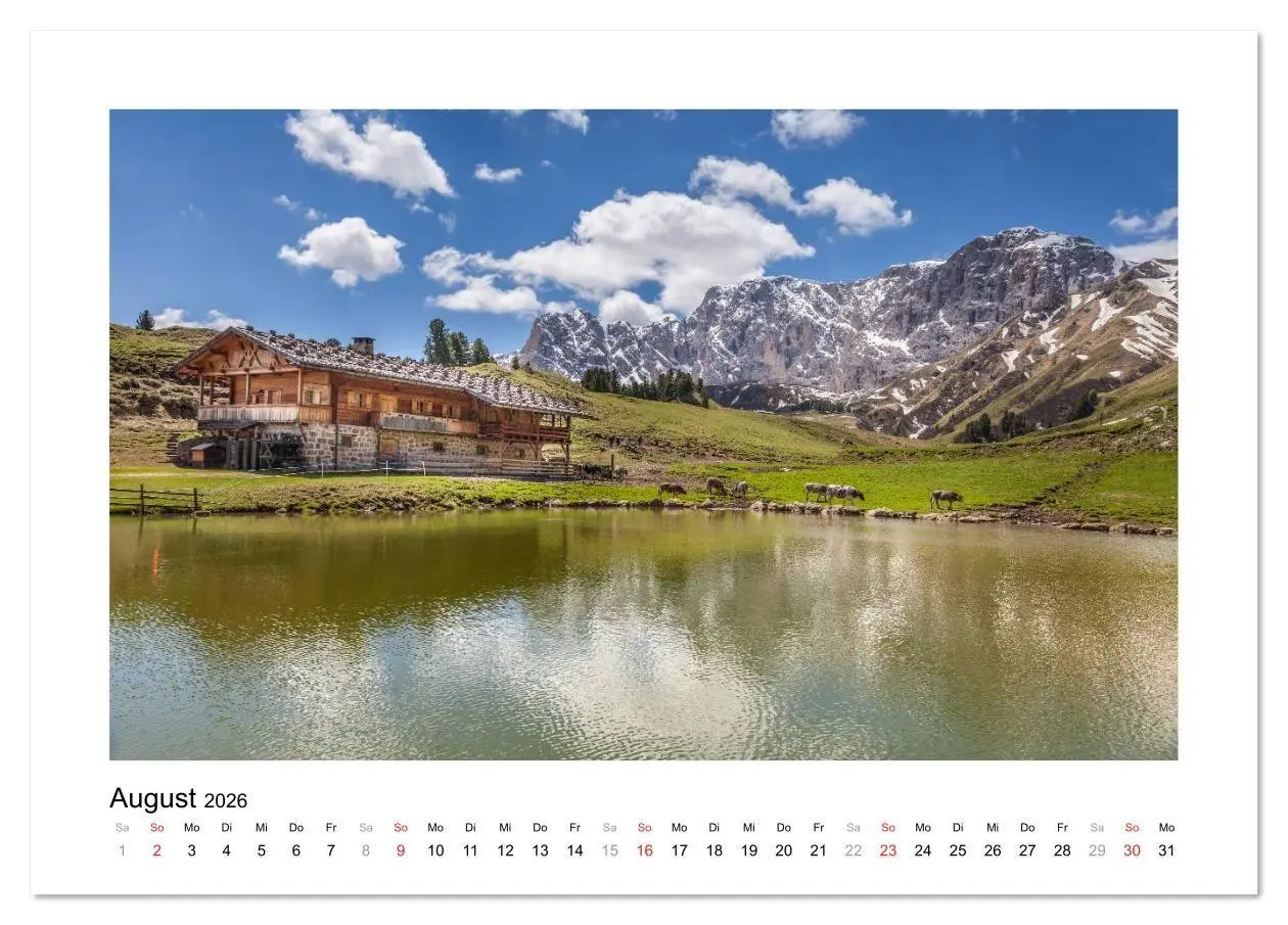Bild: 9783516122428 | Sehnsucht nach Südtirol (Tischkalender 2026 DIN A5 quer), CALVENDO...