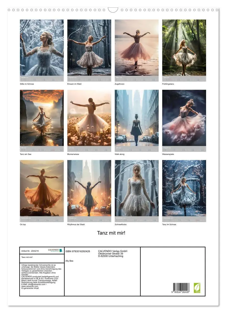 Bild: 9783516292428 | Tanz mit mir! (Wandkalender 2026 DIN A2 hoch), CALVENDO Monatskalender