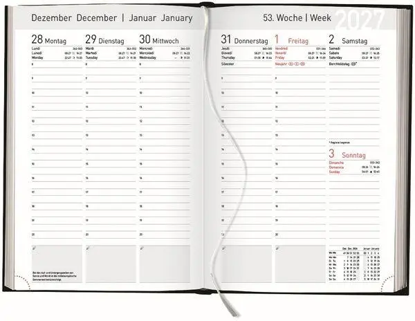 Bild: 9783819302428 | Buchkalender Wochentimer Balaton schwarz 2027 | Korsch Verlag | Buch