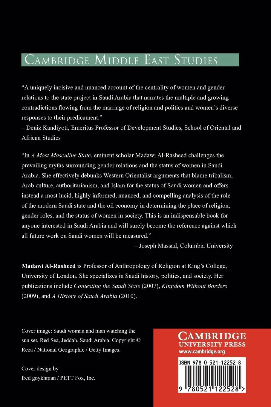 Rückseite: 9780521122528 | A Most Masculine State | Gender, Politics and Religion in Saudi Arabia