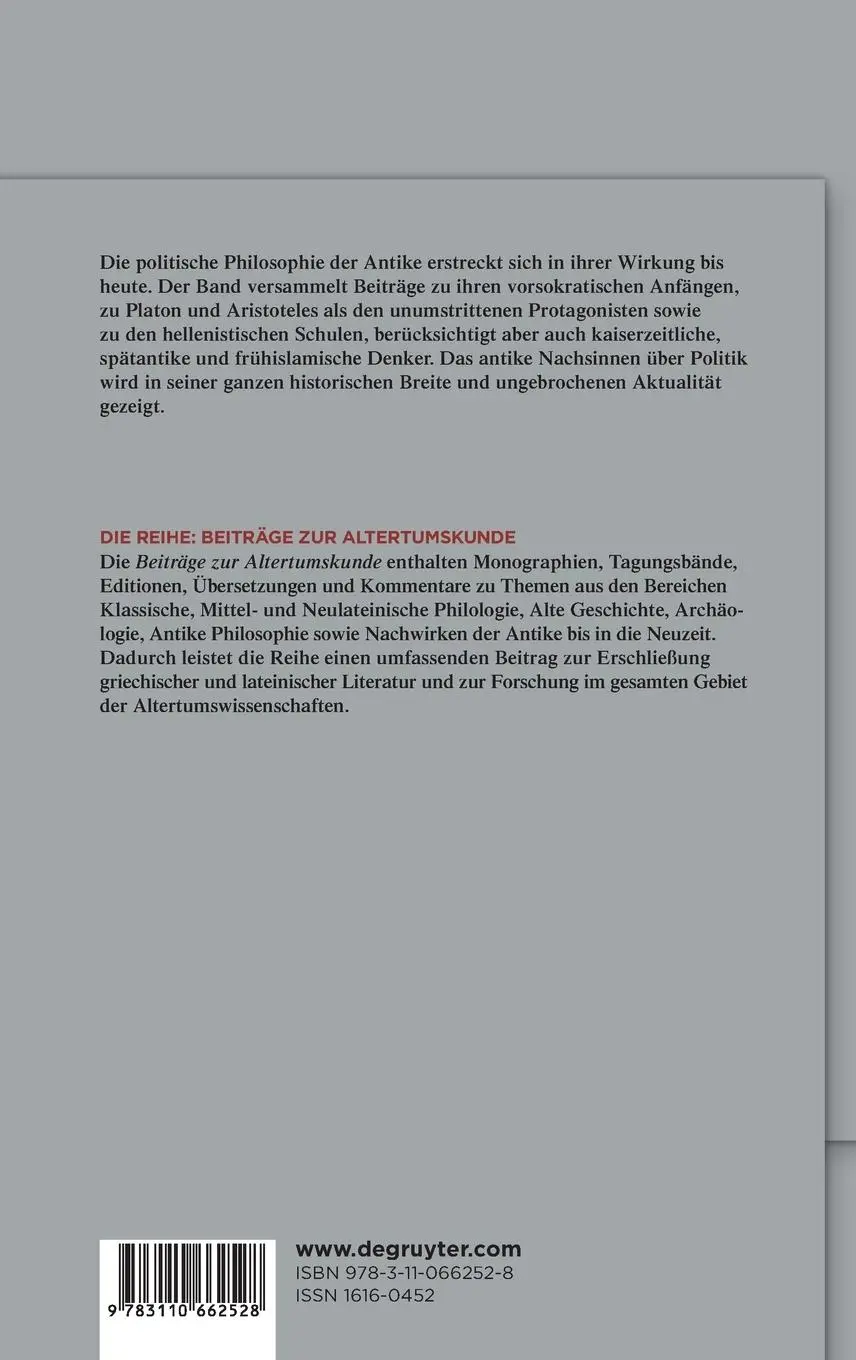 Rückseite: 9783110662528 | Philosophie für die Polis | Christoph Riedweg | Buch | IX | Deutsch