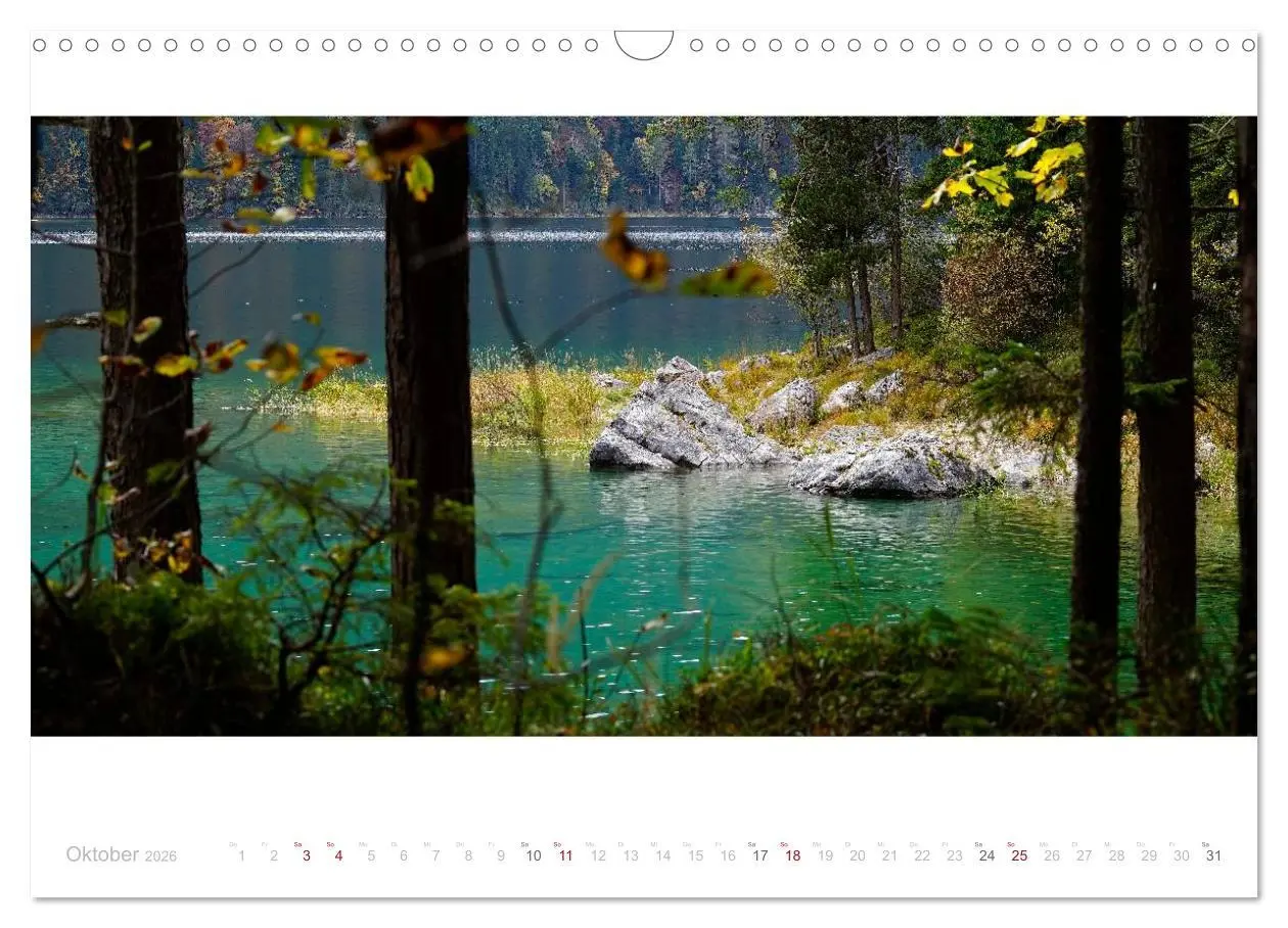 Bild: 9783516042528 | Unterwegs am Eibsee (Wandkalender 2026 DIN A3 quer), CALVENDO...