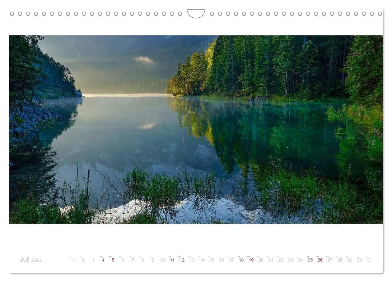 Bild: 9783516042528 | Unterwegs am Eibsee (Wandkalender 2026 DIN A3 quer), CALVENDO...