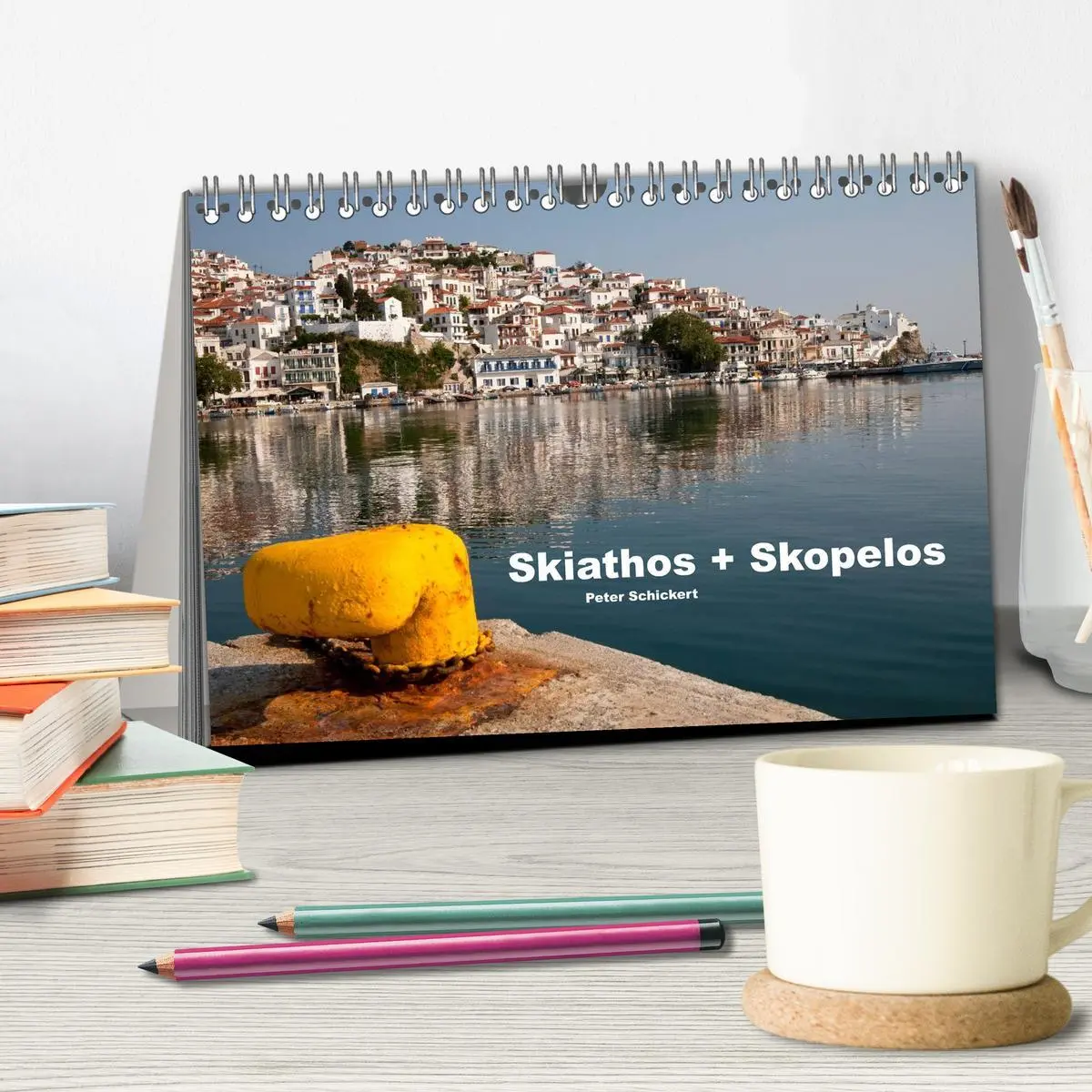 Bild: 9783516112528 | Skiathos + Skopelos (Tischkalender 2026 DIN A5 quer), CALVENDO...