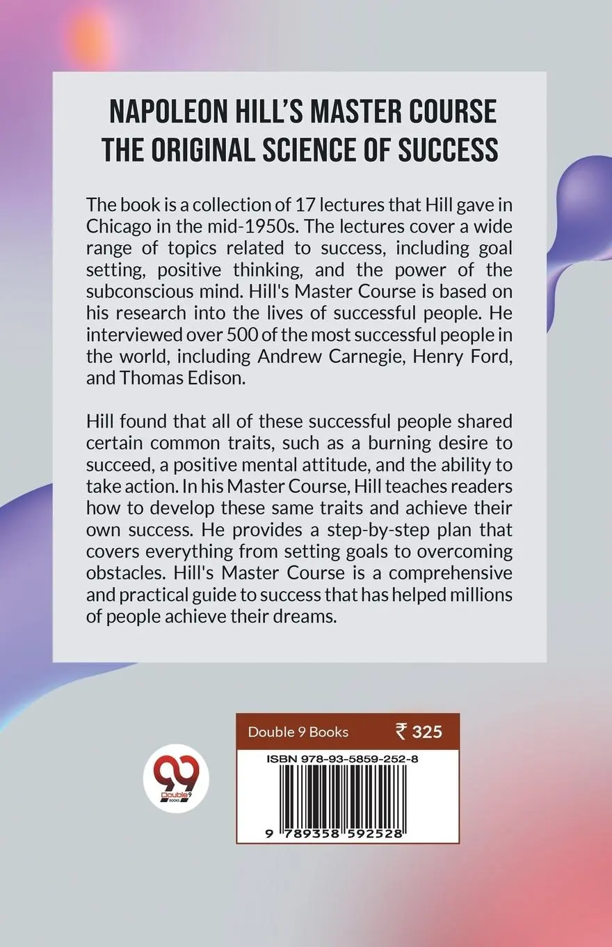 Rückseite: 9789358592528 | Napoleon Hill's Master Course The Original Science Of Success | Hill