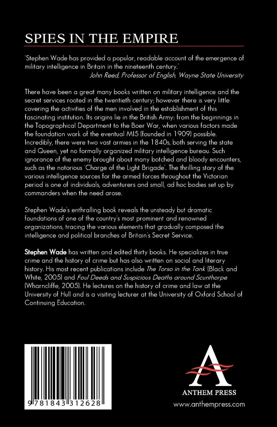Rückseite: 9781843312628 | Spies in the Empire | Victorian Military Intelligence | Stephen Wade
