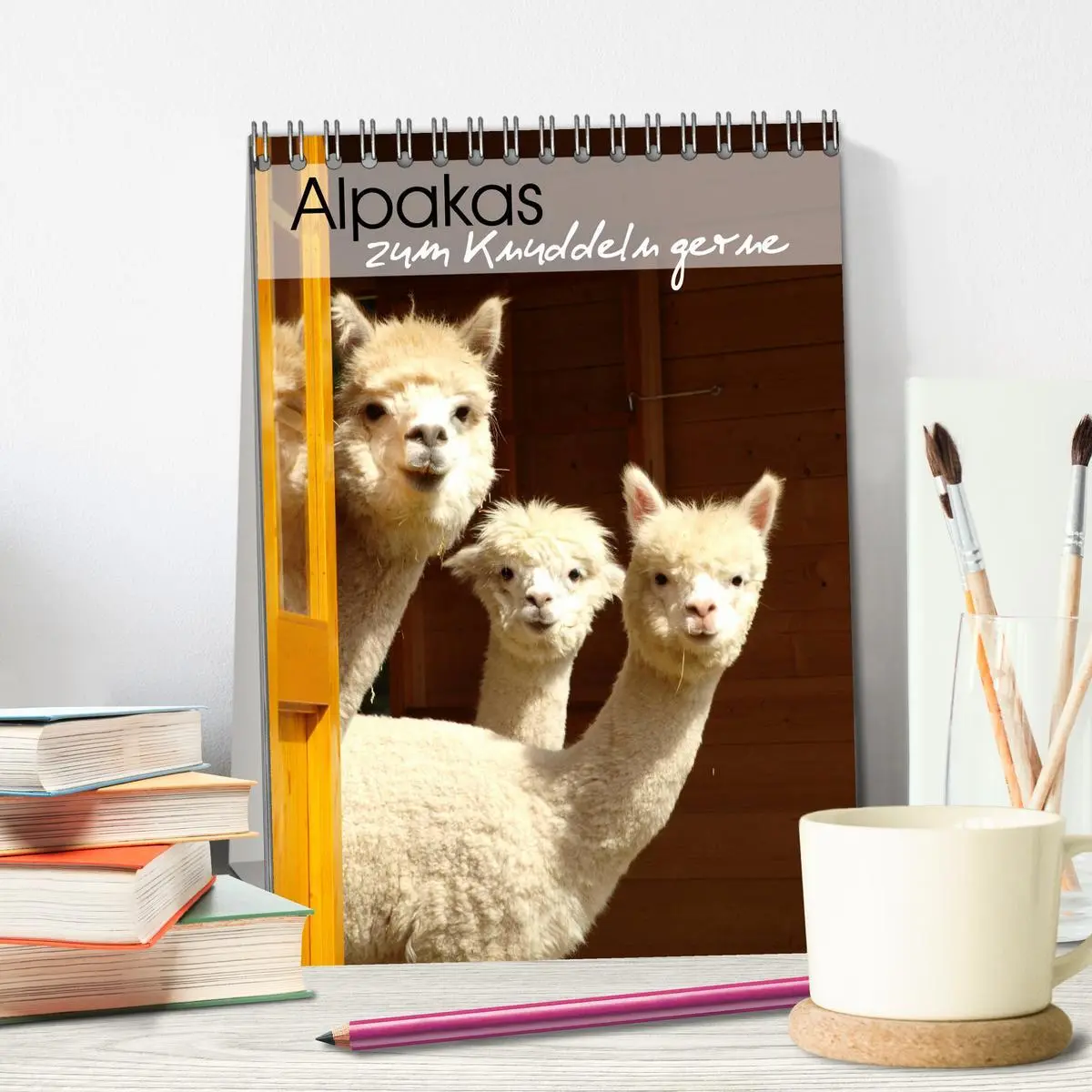 Bild: 9783516412628 | Alpakas zum Knuddeln gerne (Tischkalender 2026 DIN A5 hoch),...