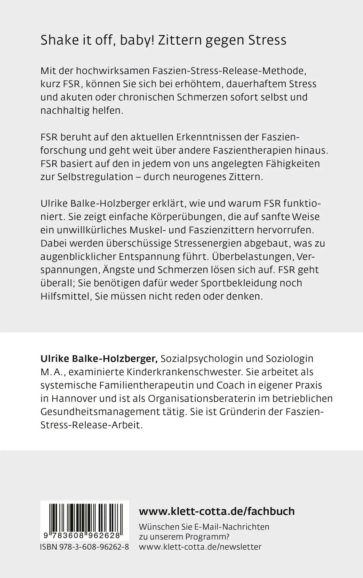 Rückseite: 9783608962628 | Zittern Sie sich frei! | Ulrike Balke-Holzberger | Taschenbuch | 2018
