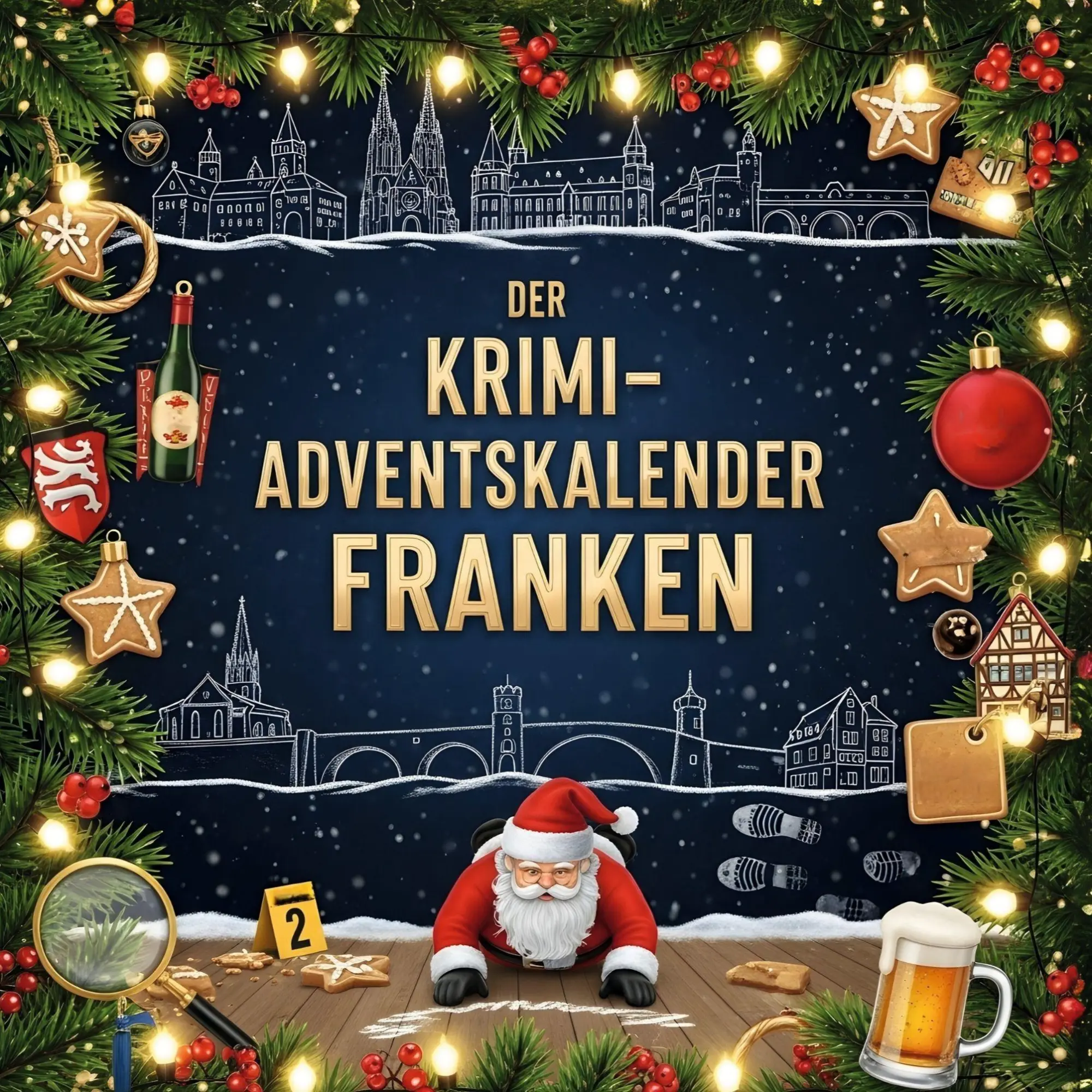Cover: 9783695302628 | Der Krimi-Adventskalender Franken | Mordsverdächtig in 24 Akten | Buch