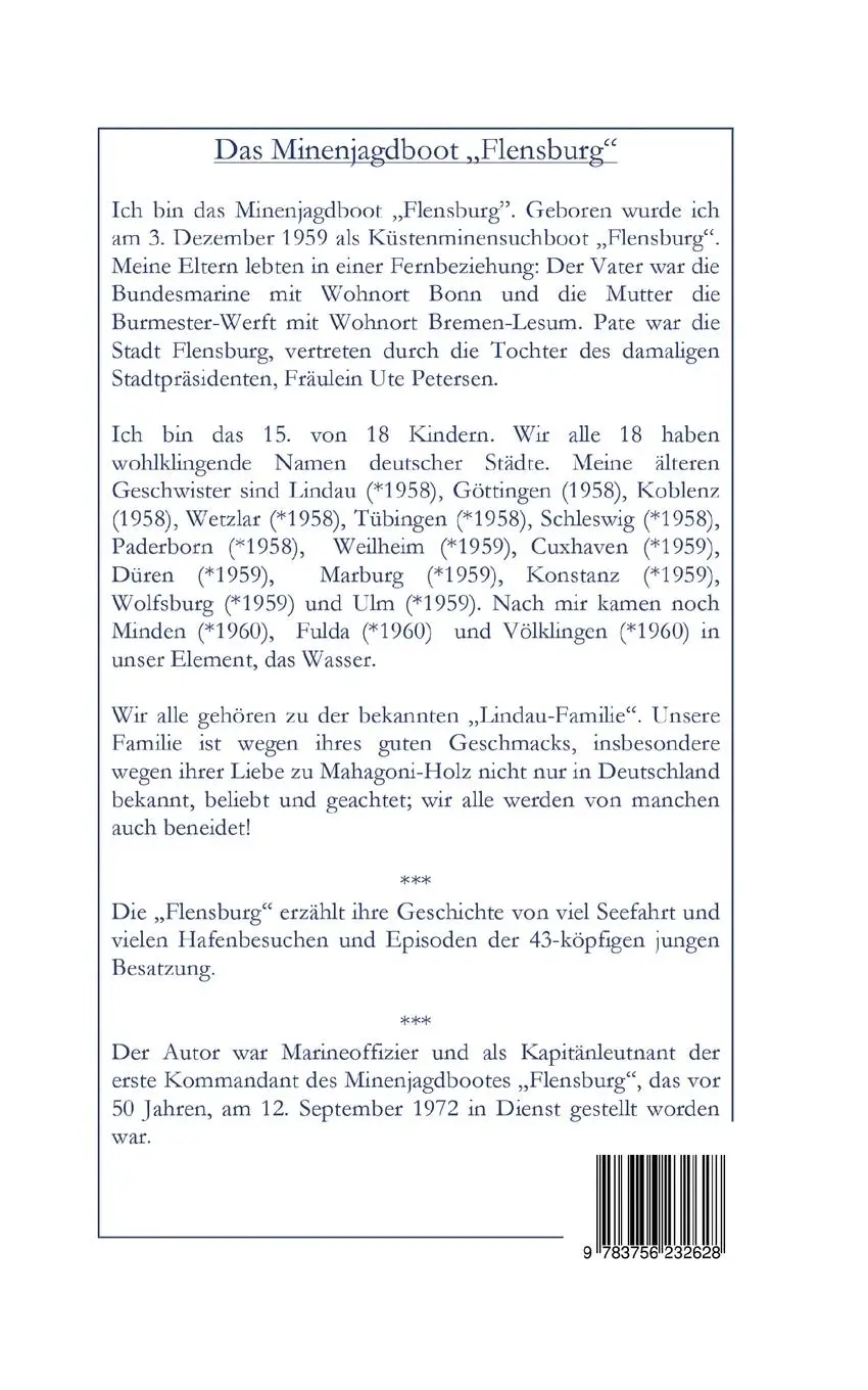 Rückseite: 9783756232628 | Meine Name ist Flensburg, Minenjagdboot Flensburg | Hartmut Spieker