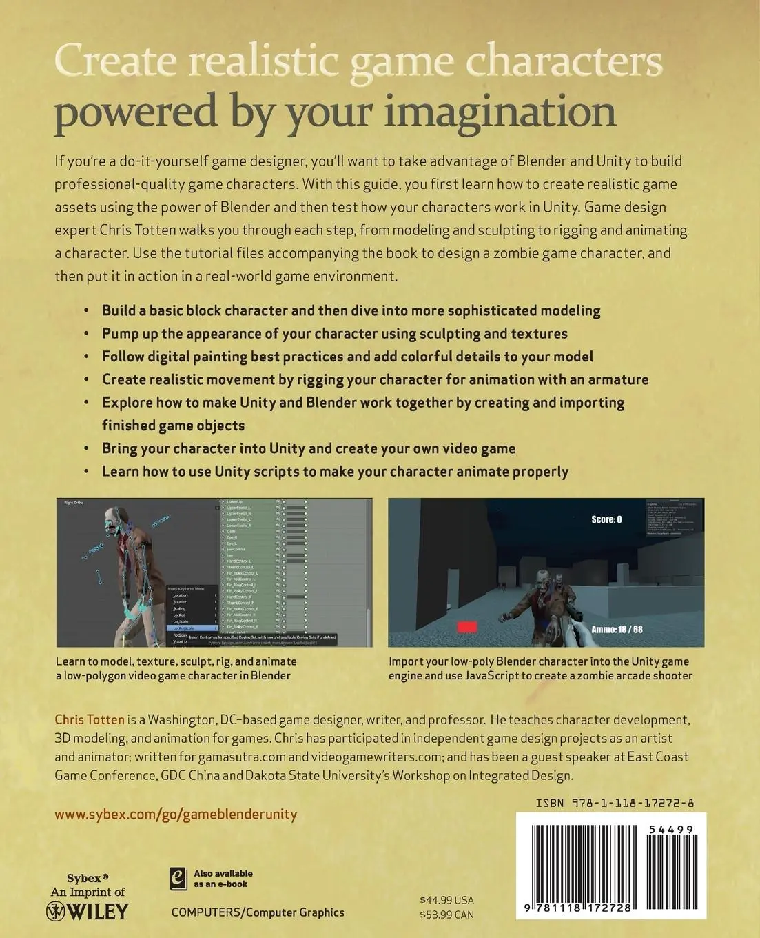 Rückseite: 9781118172728 | Game Character Creation with Blender and Unity | Chris Totten | Buch