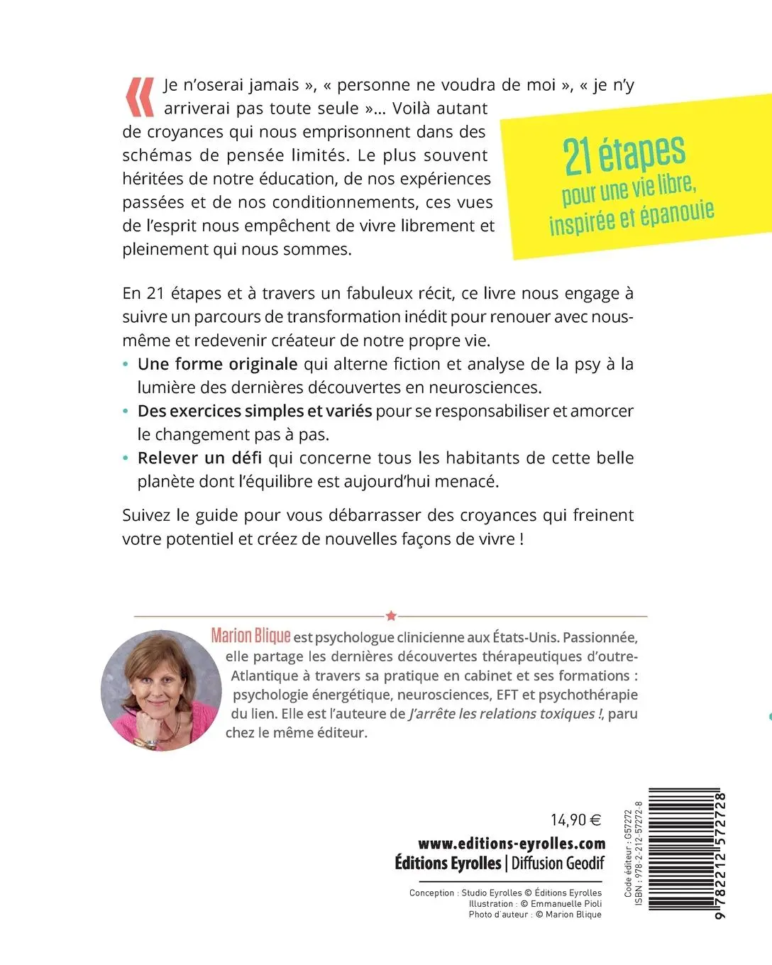 Rückseite: 9782212572728 | J'arrête les croyances limitantes !: 21 étapes pour une vie libre,...