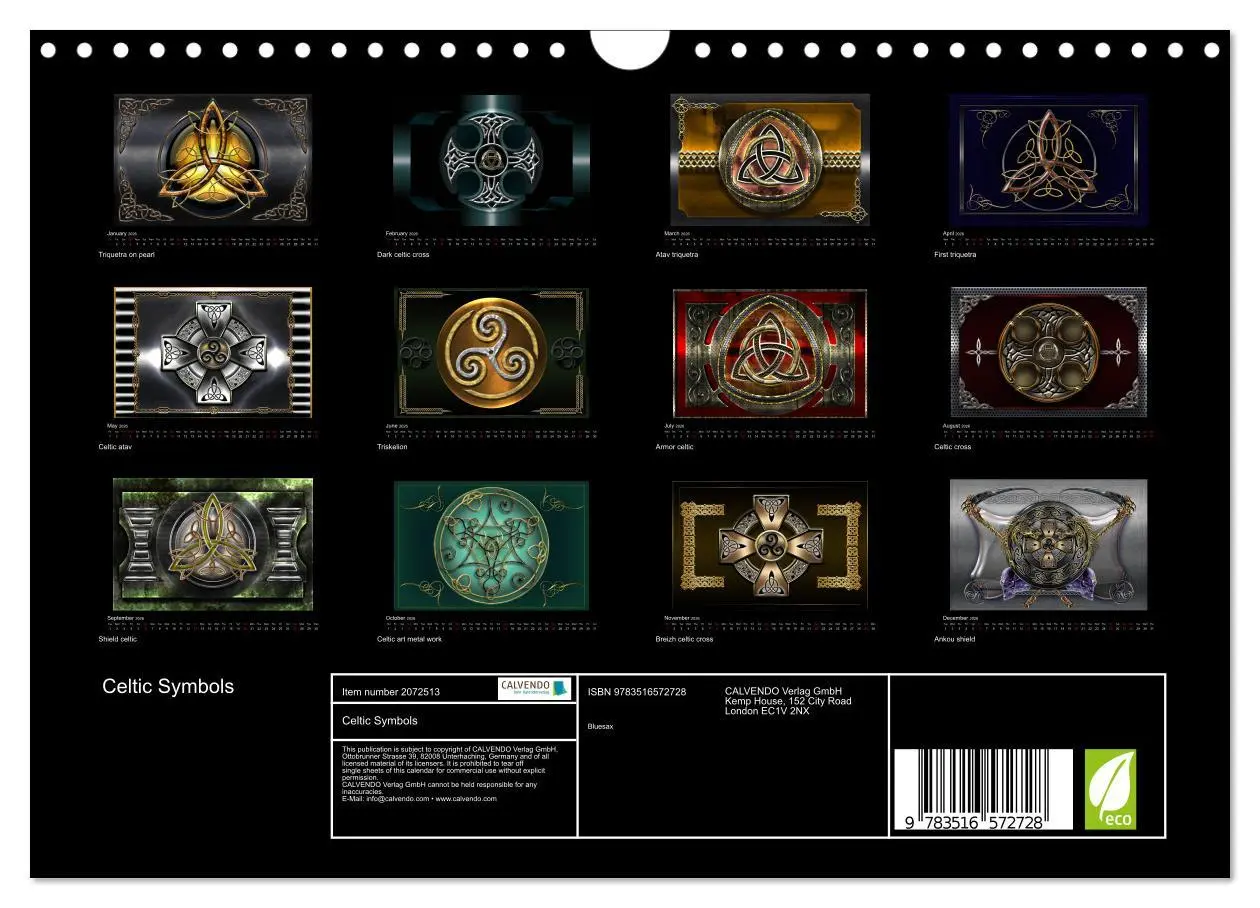 Bild: 9783516572728 | Celtic Symbols (Wall Calendar 2026 DIN A4 landscape), CALVENDO 12...
