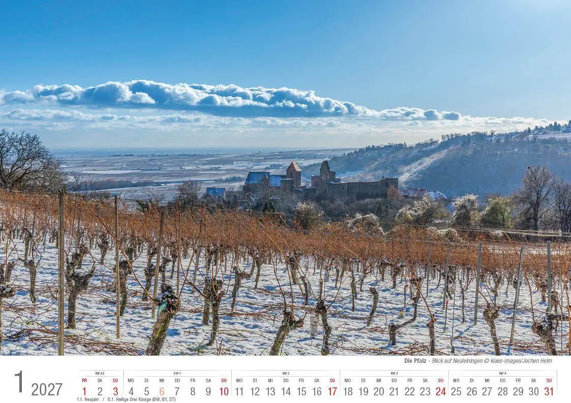 Bild: 9783965352728 | Die Pfalz 2027 Bildkalender A4 quer, spiralgebunden | Holger Klaes