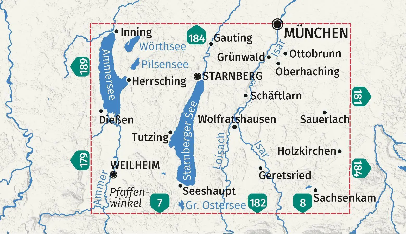 Bild: 9783991542728 | KOMPASS Wanderkarte 180 Starnberger See, Ammersee 1:50.000 | 2 Bde/Tle