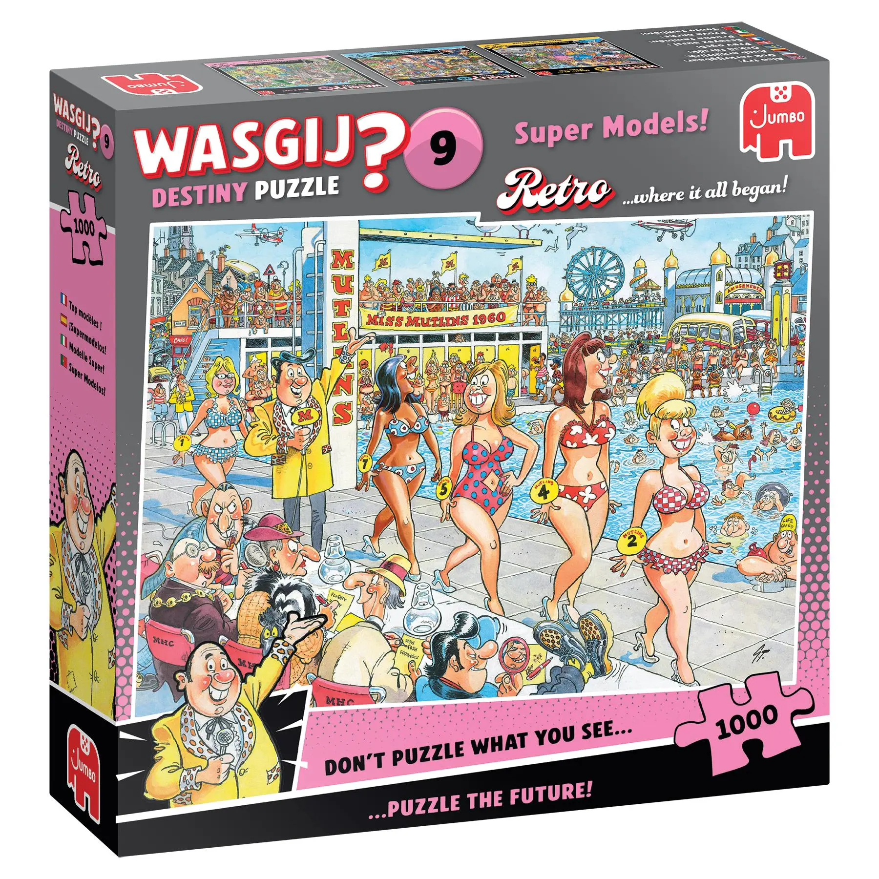 Bild: 8721017602828 | Wasgij Retro Destiny 9 - Super Models - Puzzle 1000 Teile | Spiel