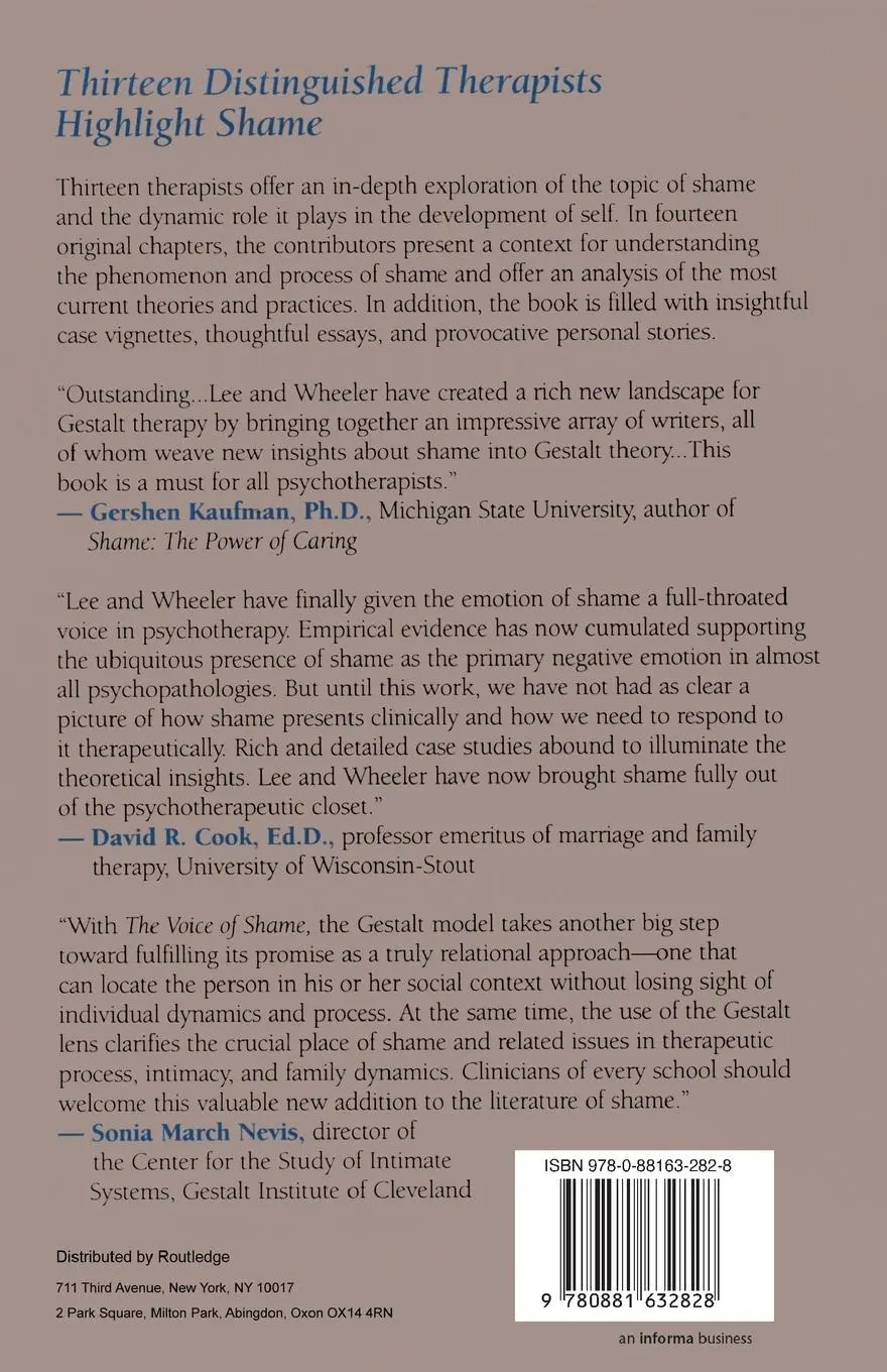 Rückseite: 9780881632828 | The Voice of Shame | Silence and Connection in Psychotherapy | Buch