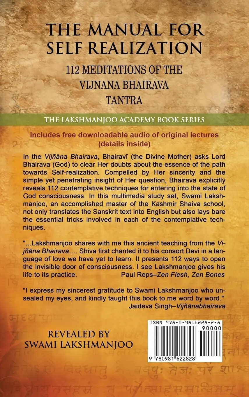 Rückseite: 9780981622828 | The Manual for Self Realization | Swami Lakshmanjoo | Buch | Gebunden