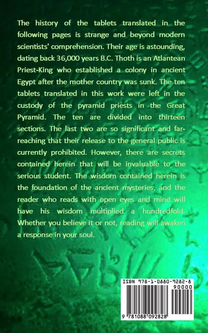 Rückseite: 9781088092828 | THE EMERALD TABLETS OF THOTH THE ATLANTEAN | Thoth The Atlantean