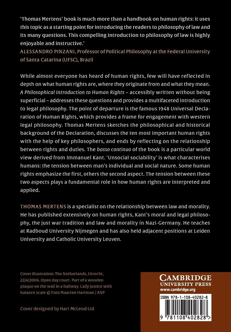 Rückseite: 9781108402828 | A Philosophical Introduction to Human Rights | Thomas Mertens | Buch