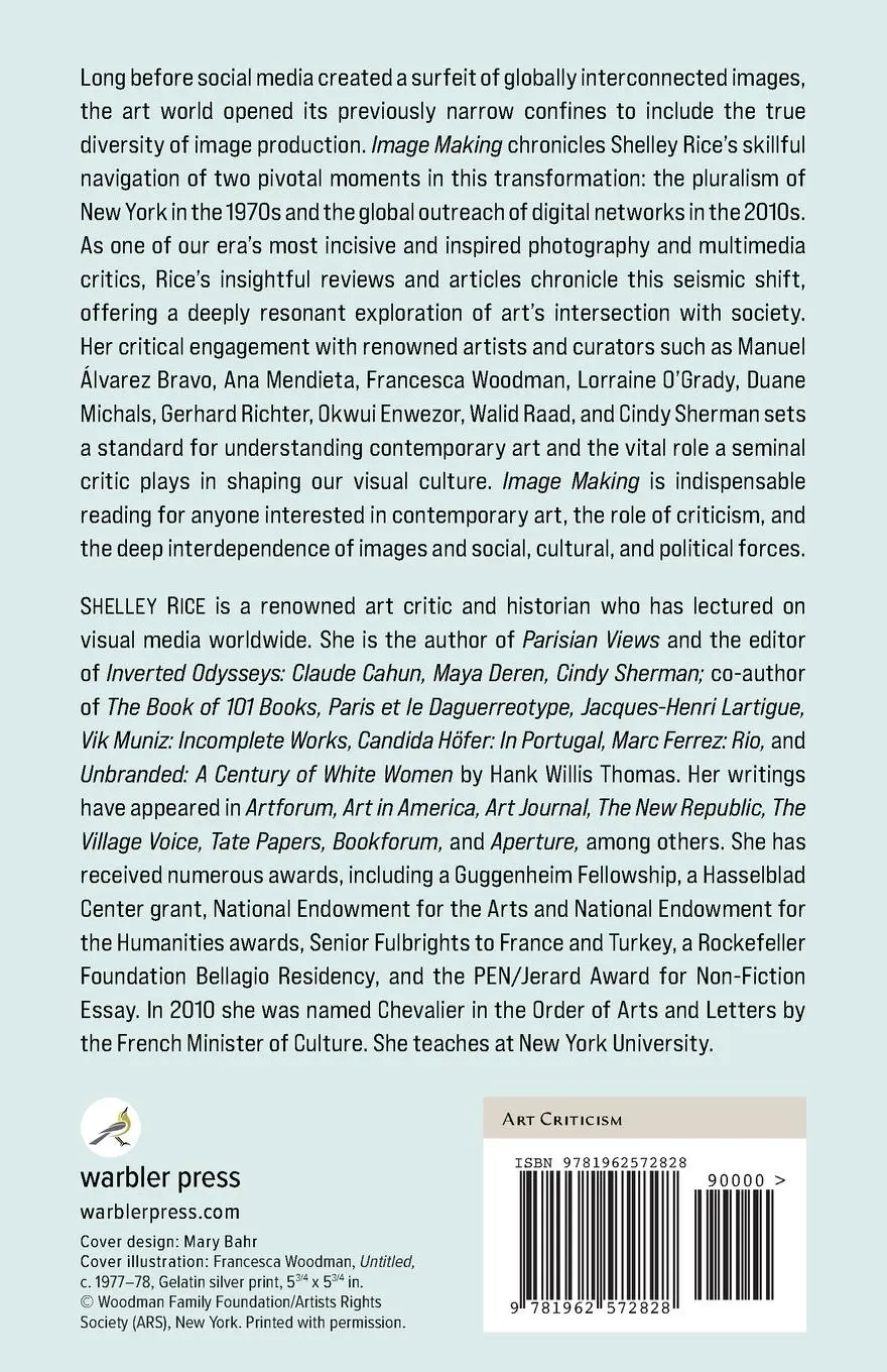 Rückseite: 9781962572828 | Image Making | Essays on Visual Culture (1978-2018) | Shelley Rice