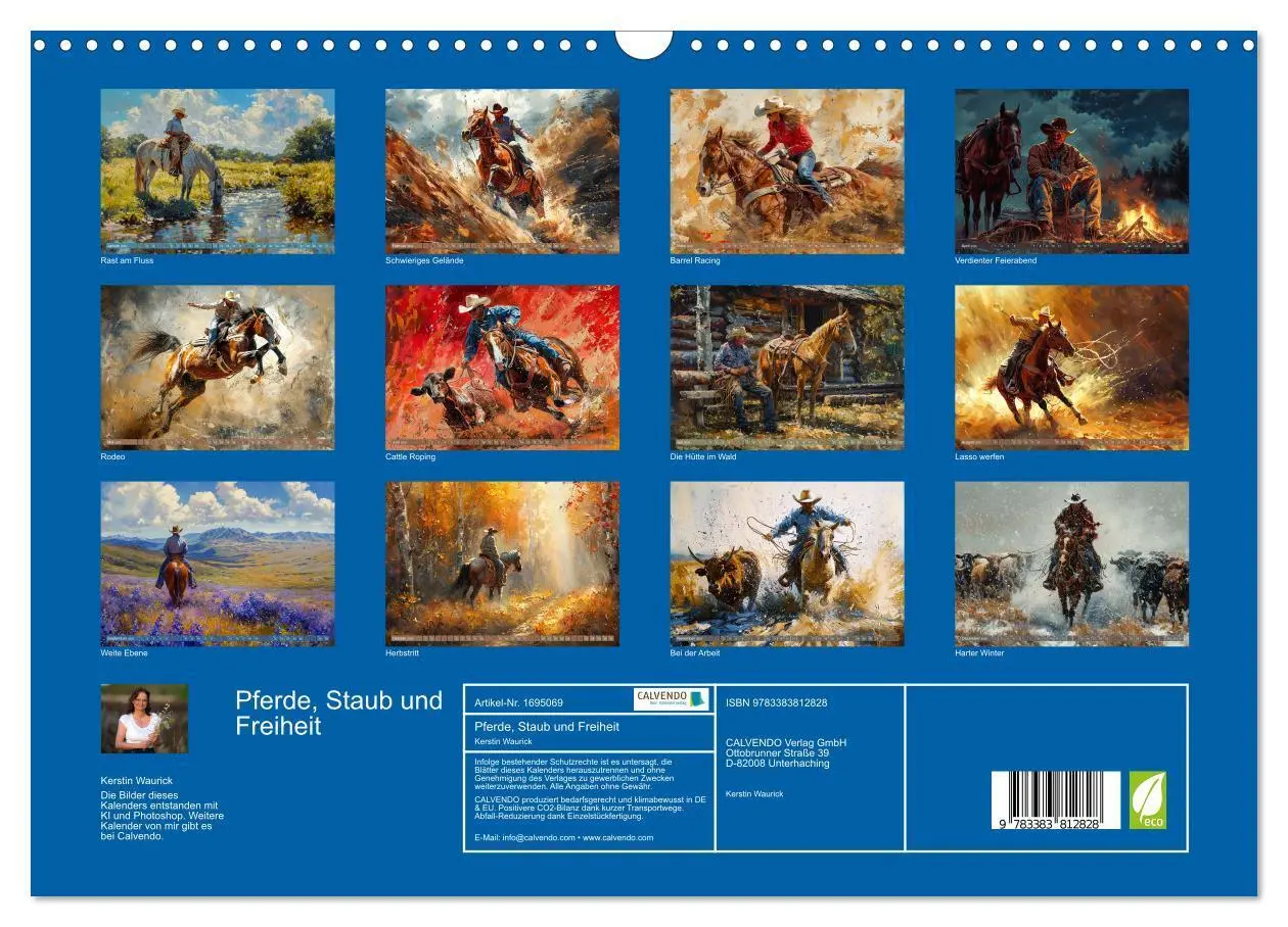 Bild: 9783383812828 | Pferde, Staub und Freiheit (Wandkalender 2025 DIN A3 quer),...