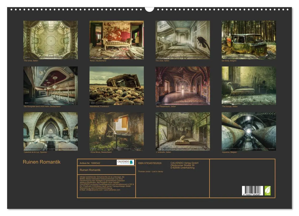 Bild: 9783457852828 | Ruinen Romantik (Wandkalender 2026 DIN A2 quer), CALVENDO...
