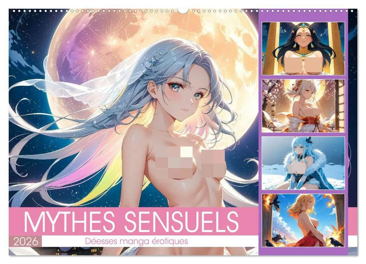 Cover: 9783516702828 | Mythes Sensuels - Déesses manga érotiques (Calendrier mural 2026...