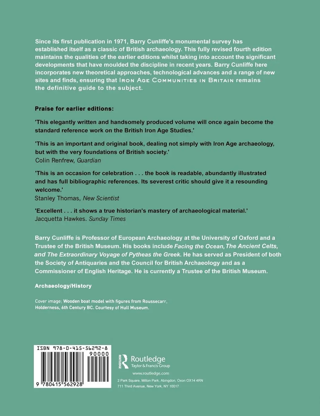 Rückseite: 9780415562928 | Iron Age Communities in Britain | Barry Cunliffe | Taschenbuch | 2009