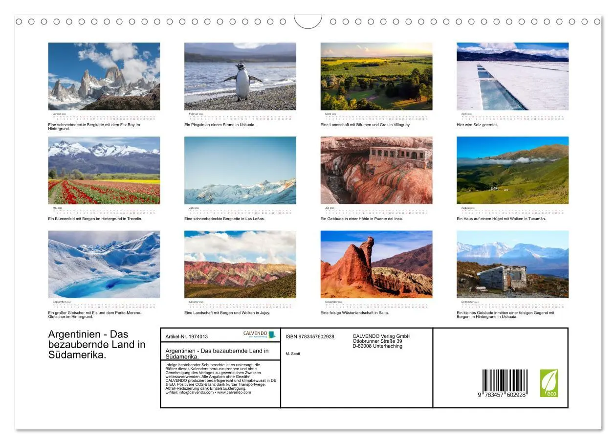 Bild: 9783457602928 | Argentinien - Das bezaubernde Land in Südamerika. (Wandkalender...